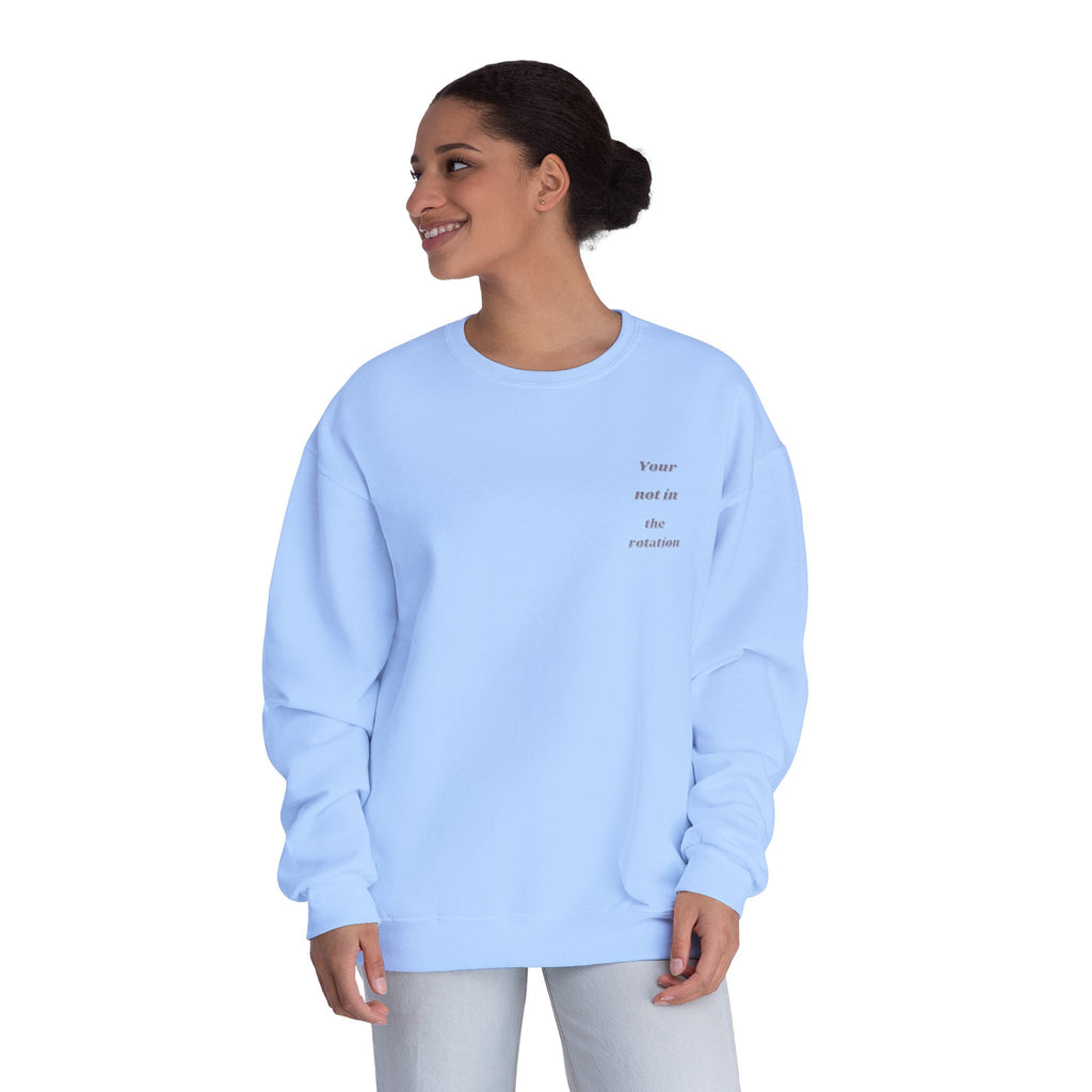 Creepy Family Portrait Sweatshirt — "You’re Not in the Rotation" Horror Crewneck