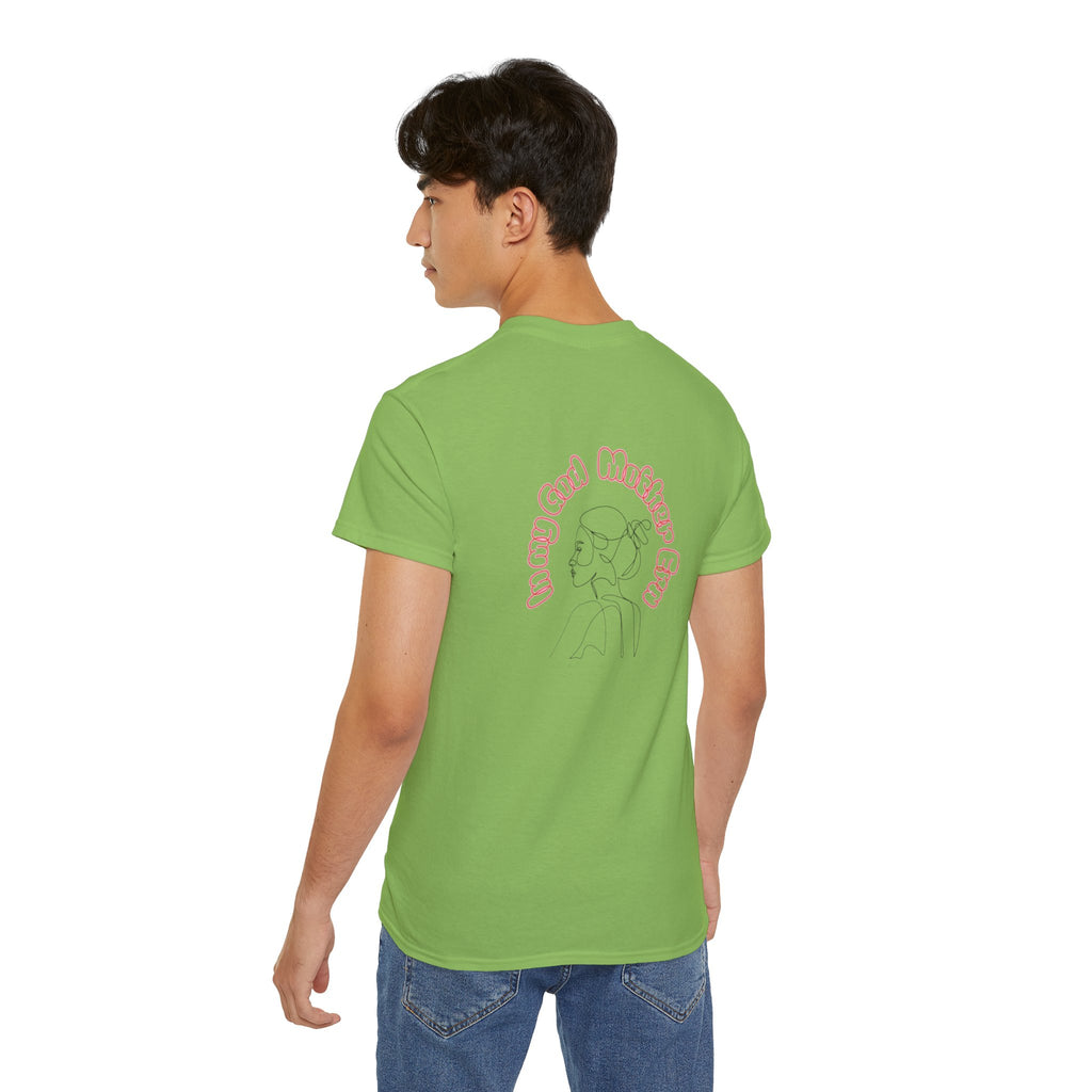 Retro Line Art 'My God Mother' Cotton Tee