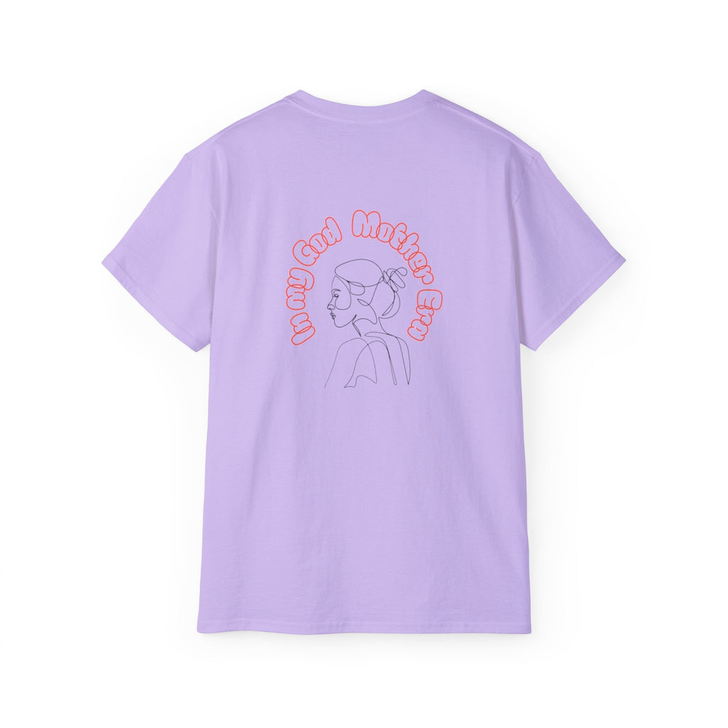 Retro Line Art 'My God Mother' Cotton Tee