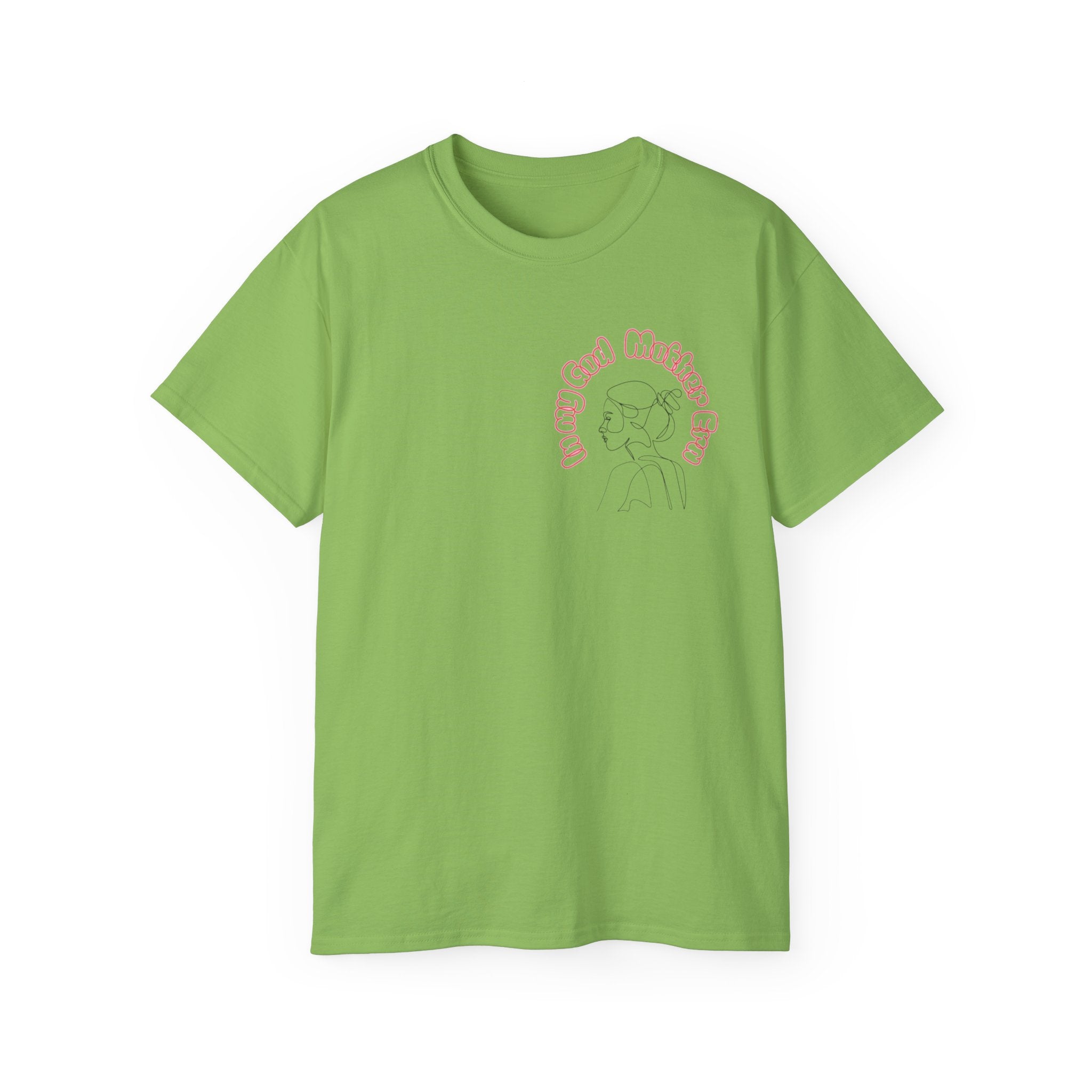 Retro Line Art 'My God Mother' Cotton Tee