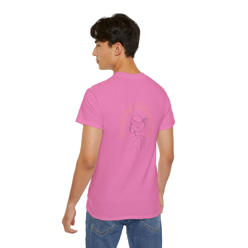 Retro Line Art 'My God Mother' Cotton Tee