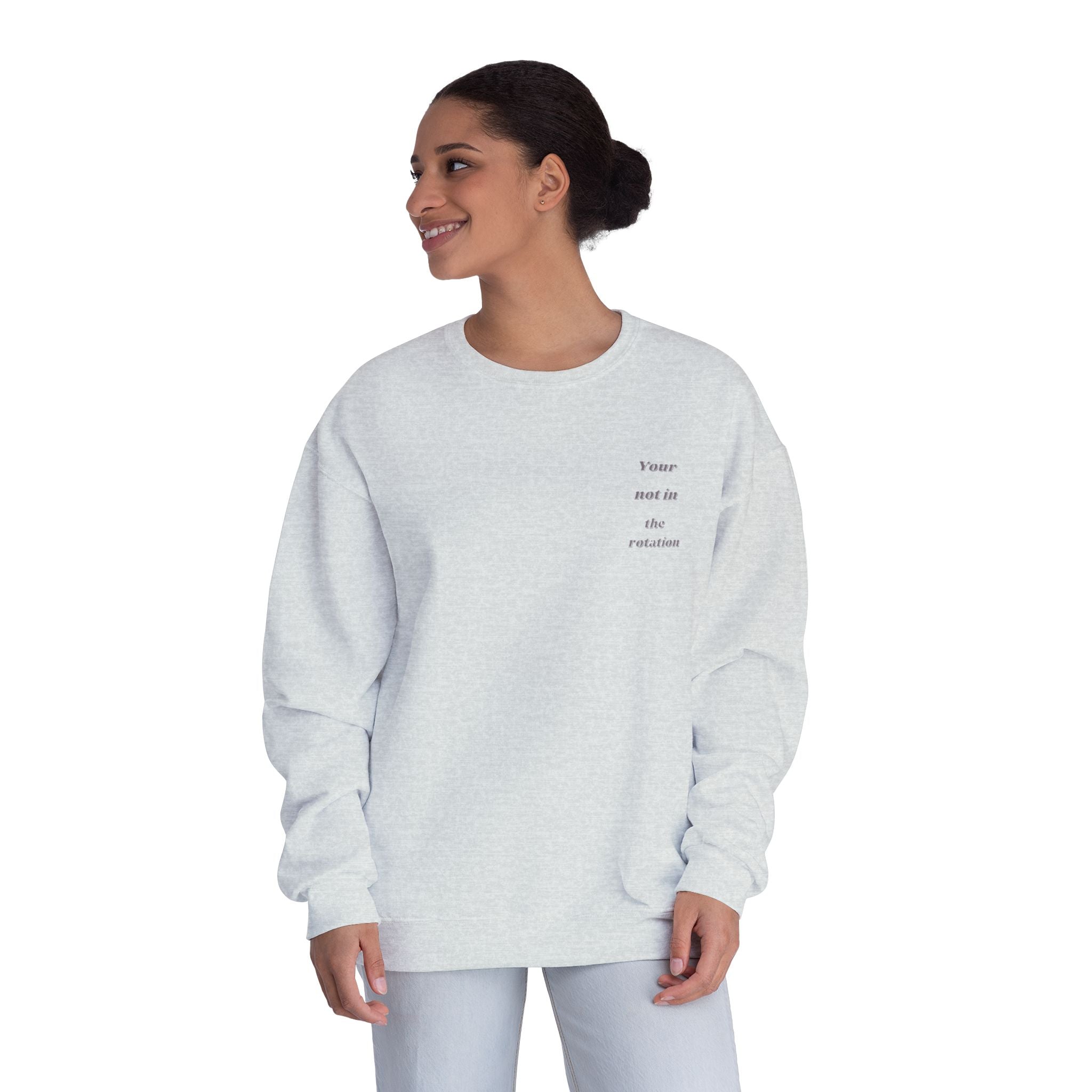 Creepy Family Portrait Sweatshirt — "You’re Not in the Rotation" Horror Crewneck