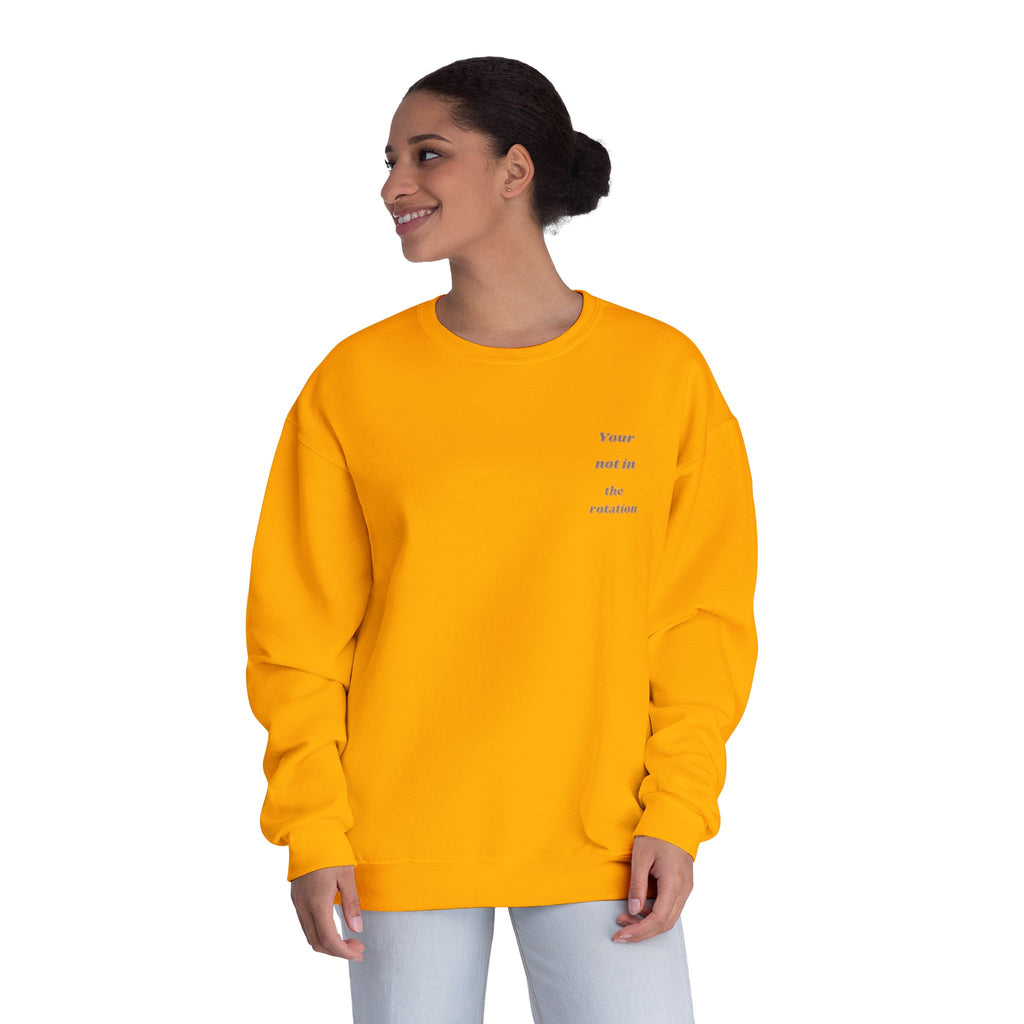 Creepy Family Portrait Sweatshirt — "You’re Not in the Rotation" Horror Crewneck