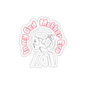 Die-Cut Sticker — "In My God Mother Era" Retro Line Art Girl, Pink Vinyl Laptop Sticker