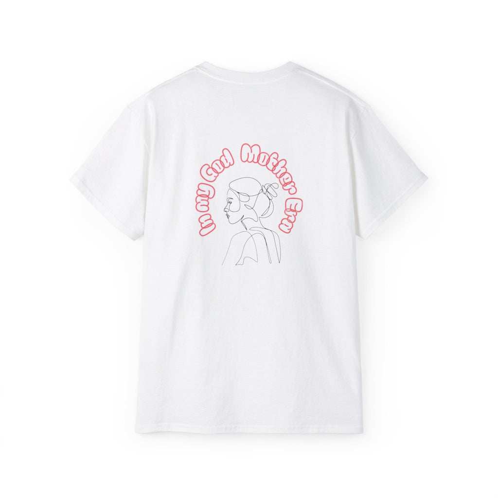 Retro Line Art 'My God Mother' Cotton Tee