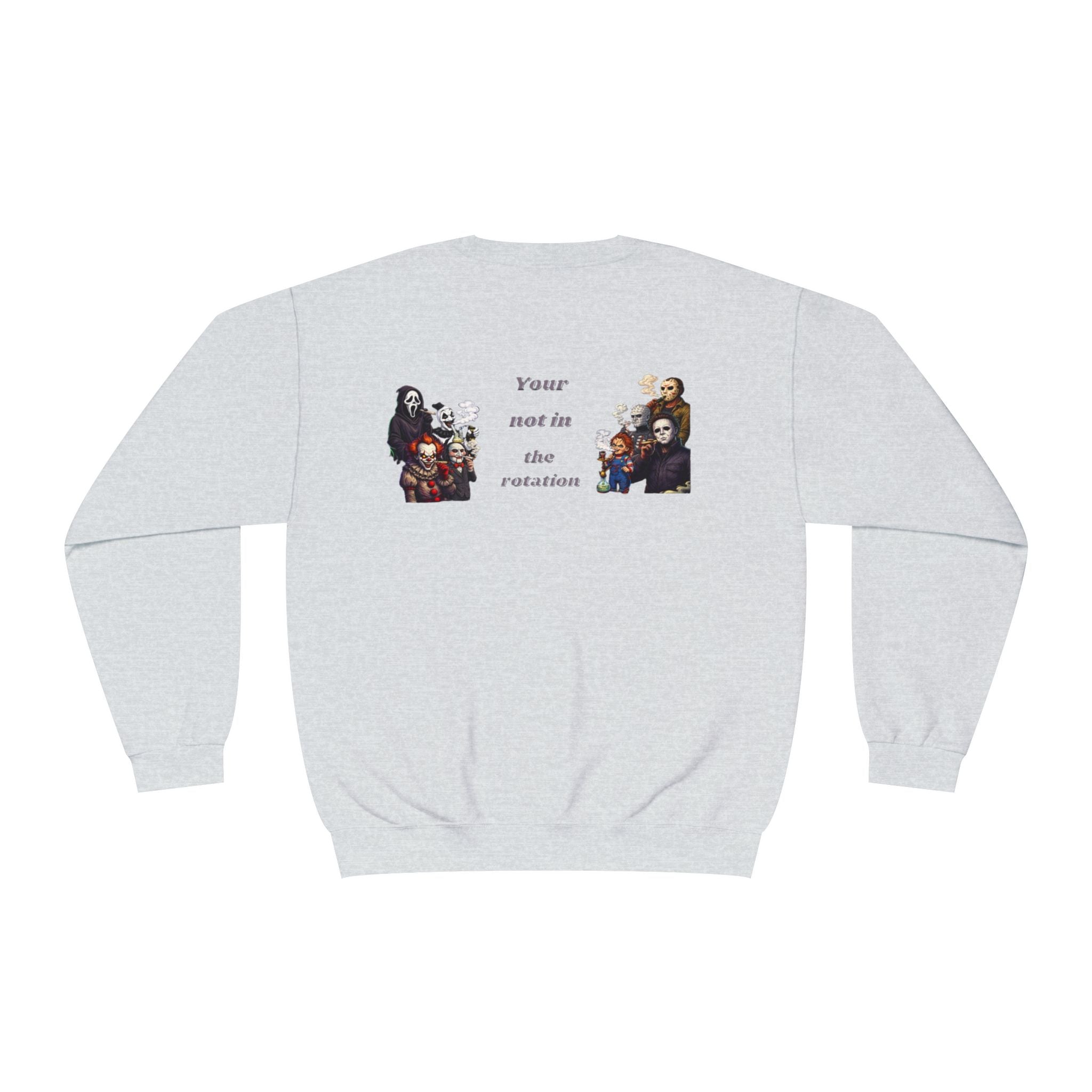 Creepy Family Portrait Sweatshirt — "You’re Not in the Rotation" Horror Crewneck