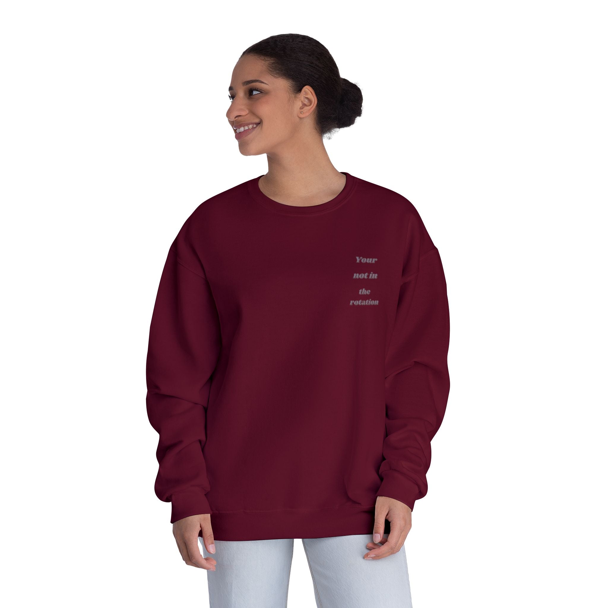 Creepy Family Portrait Sweatshirt — "You’re Not in the Rotation" Horror Crewneck
