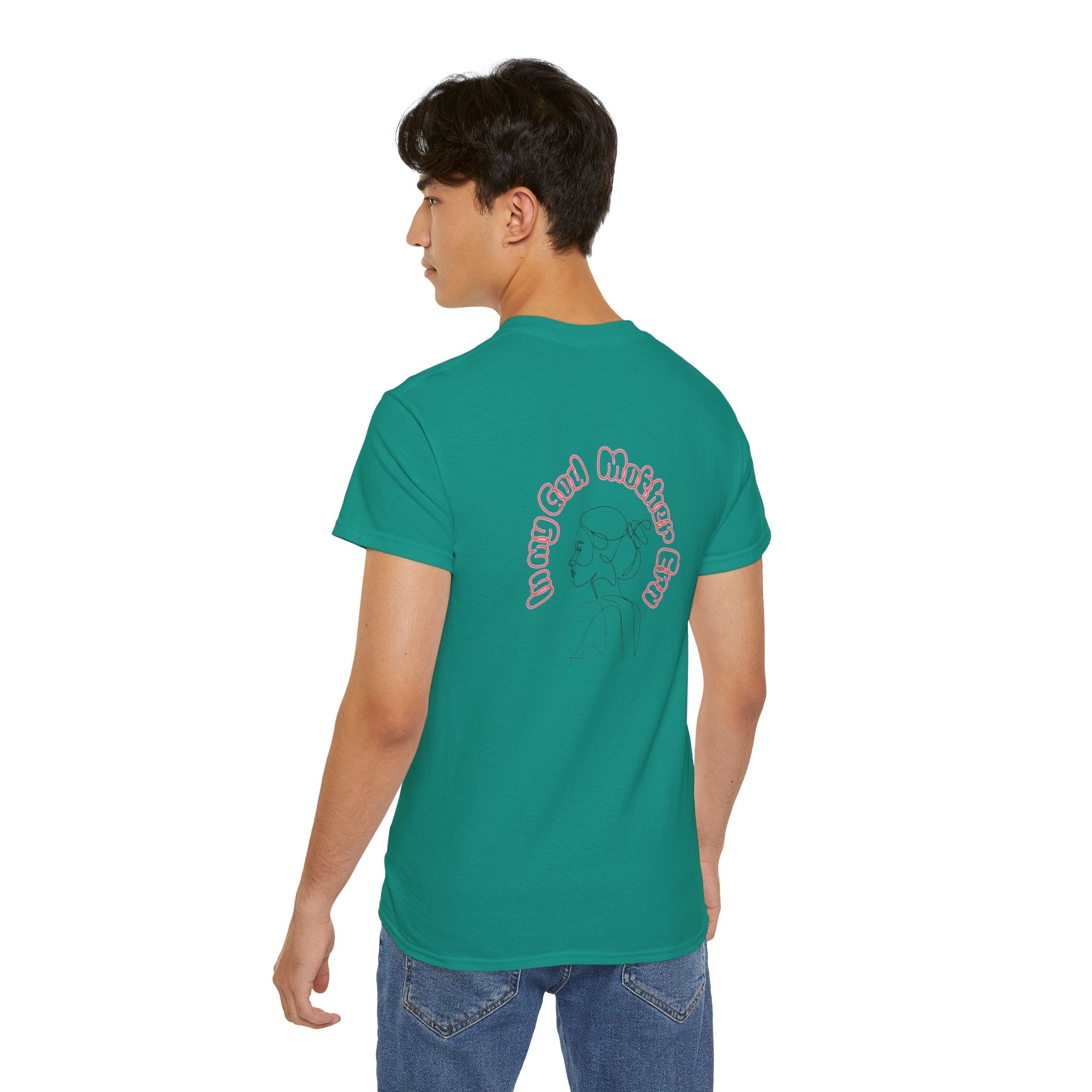 Retro Line Art 'My God Mother' Cotton Tee