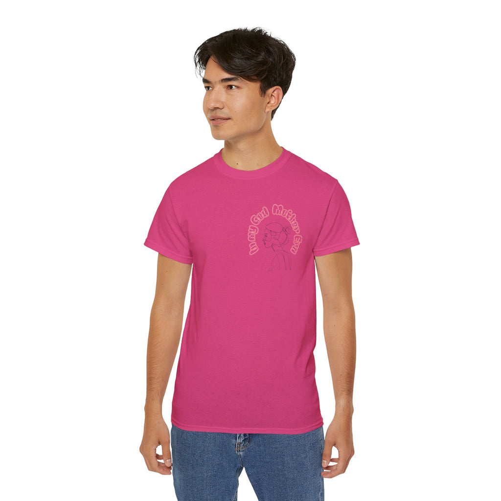 Retro Line Art 'My God Mother' Cotton Tee