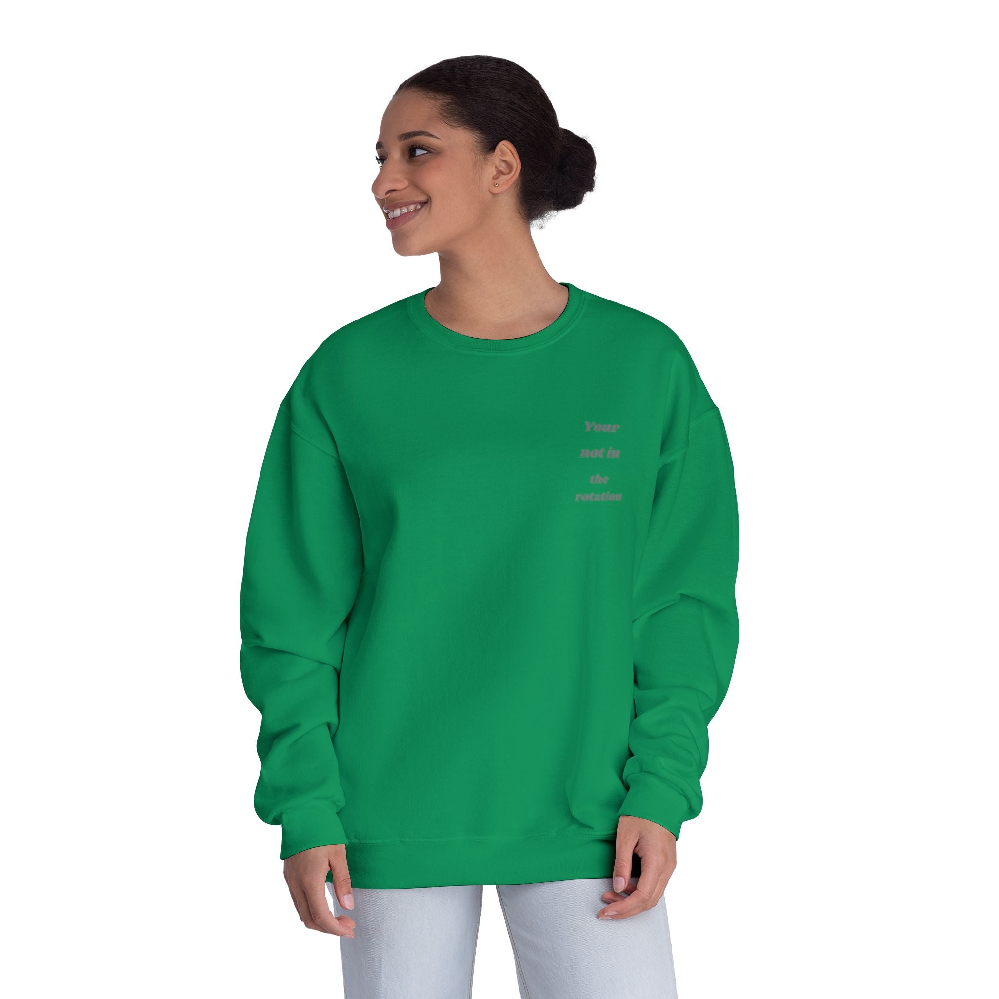 Creepy Family Portrait Sweatshirt — "You’re Not in the Rotation" Horror Crewneck