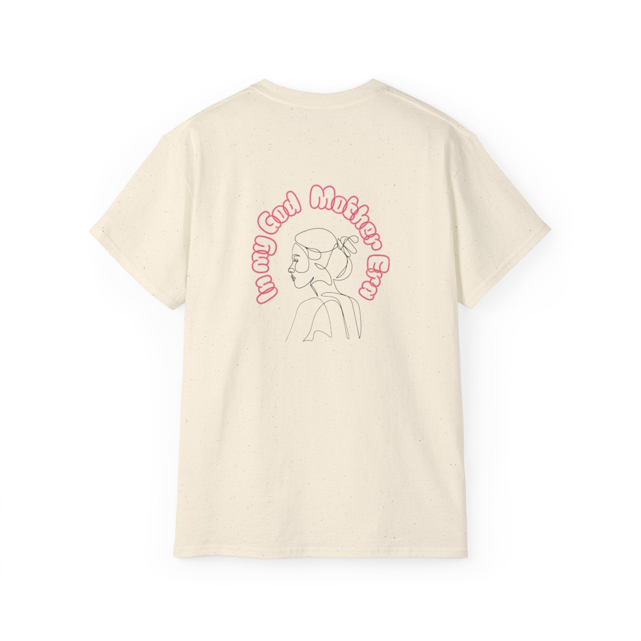 Retro Line Art 'My God Mother' Cotton Tee