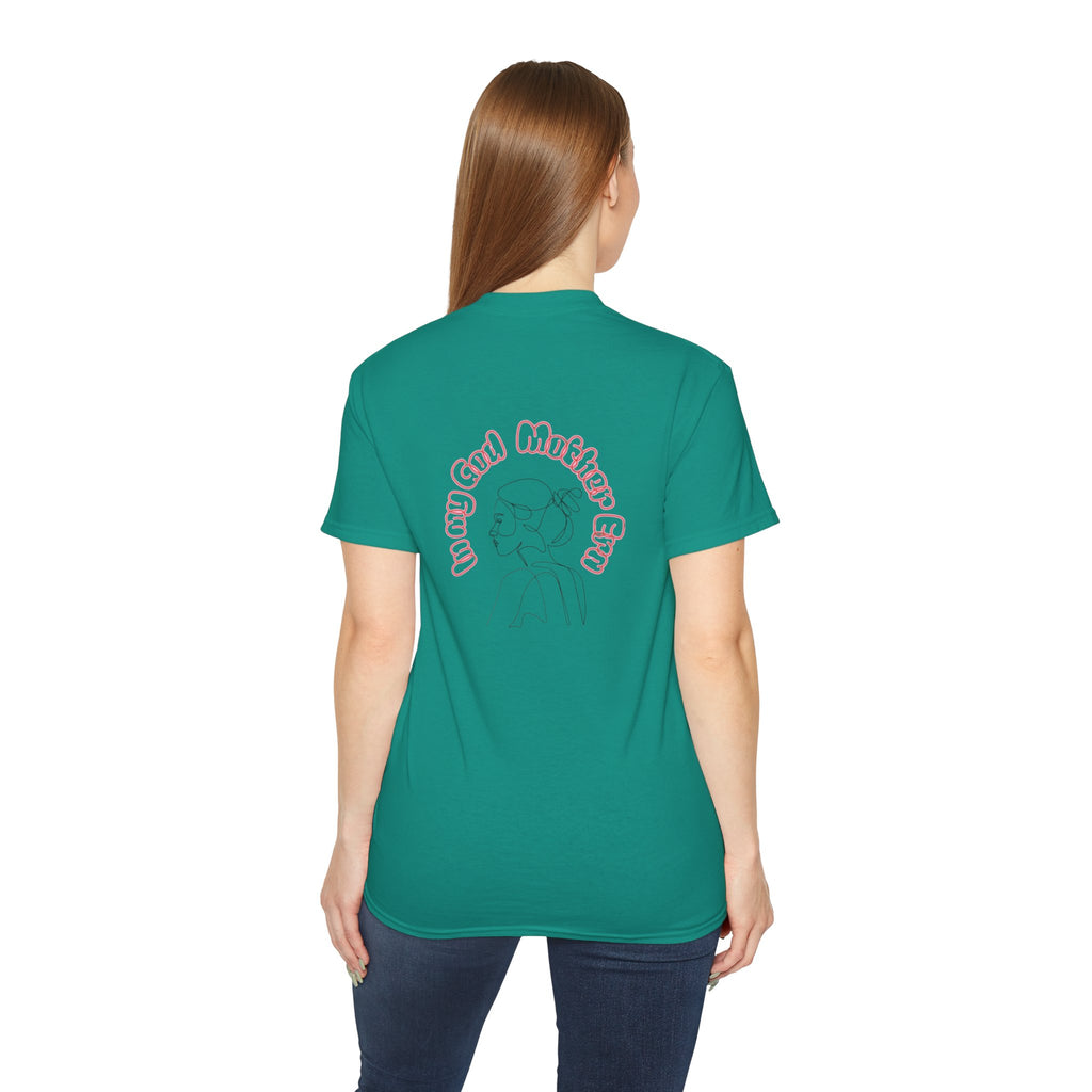 Retro Line Art 'My God Mother' Cotton Tee