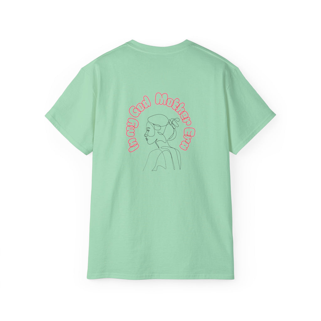 Retro Line Art 'My God Mother' Cotton Tee