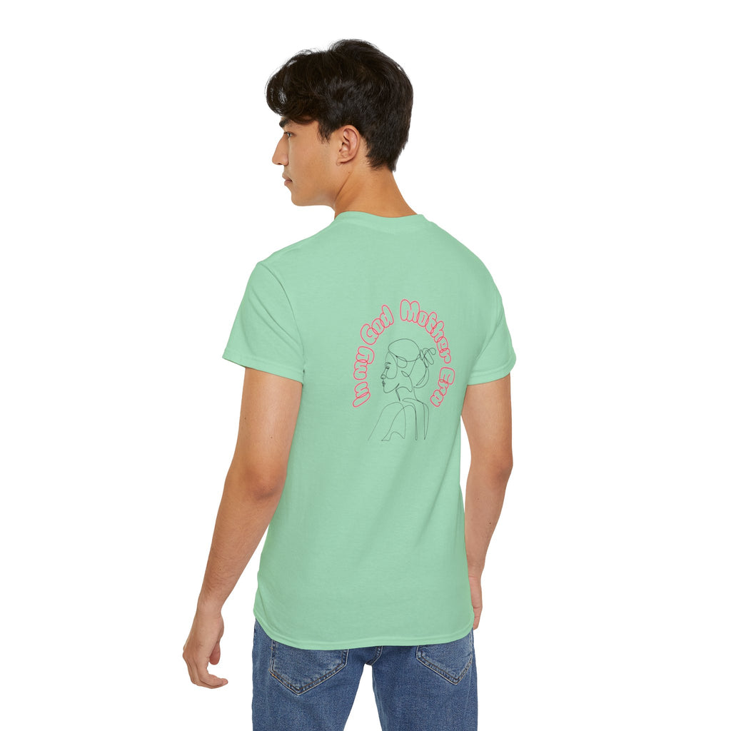 Retro Line Art 'My God Mother' Cotton Tee