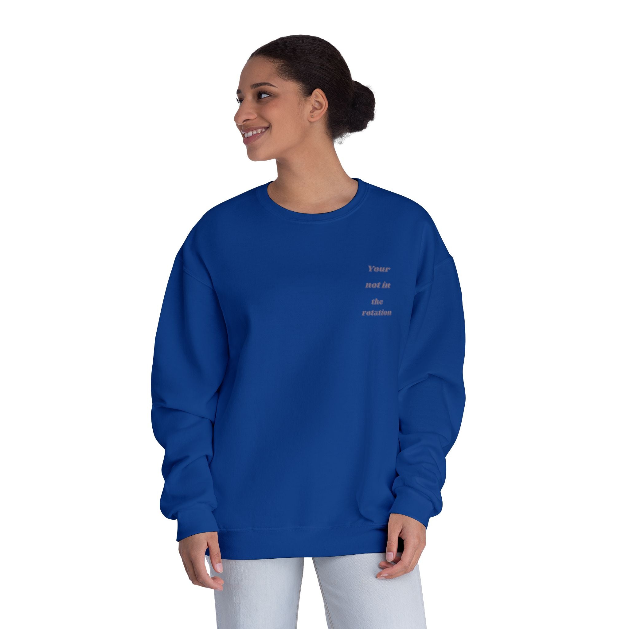 Creepy Family Portrait Sweatshirt — "You’re Not in the Rotation" Horror Crewneck