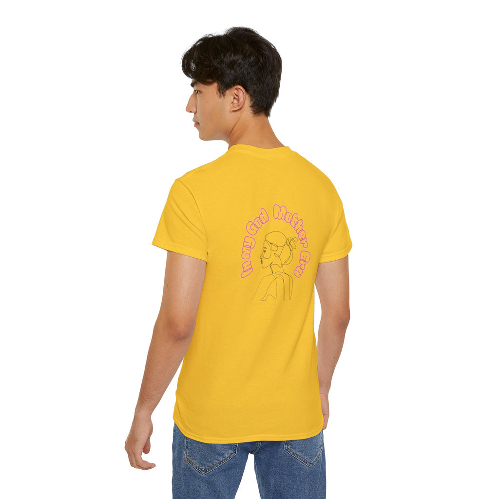 Retro Line Art 'My God Mother' Cotton Tee