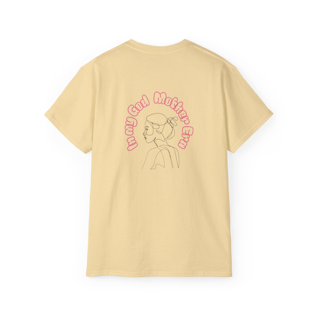 Retro Line Art 'My God Mother' Cotton Tee