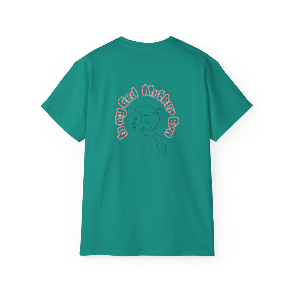 Retro Line Art 'My God Mother' Cotton Tee