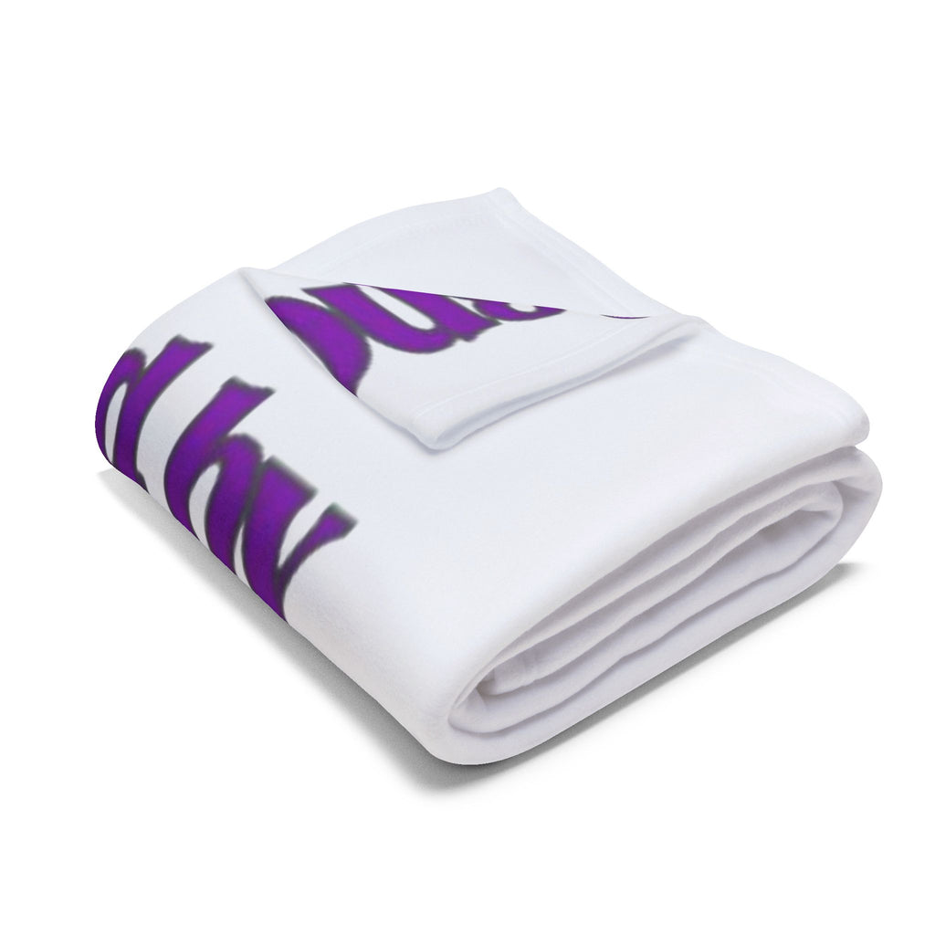 Arctic Fleece Blanket — "Patience Sponsored by Cannabis" Floral Throw