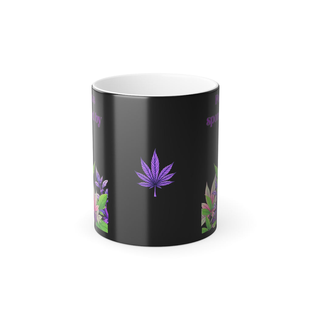 Color-Changing Weed Mug — Colorful Weed Heat Reveal (11 oz)