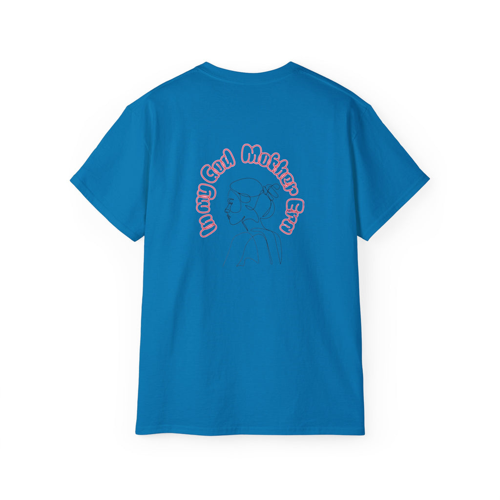 Retro Line Art 'My God Mother' Cotton Tee