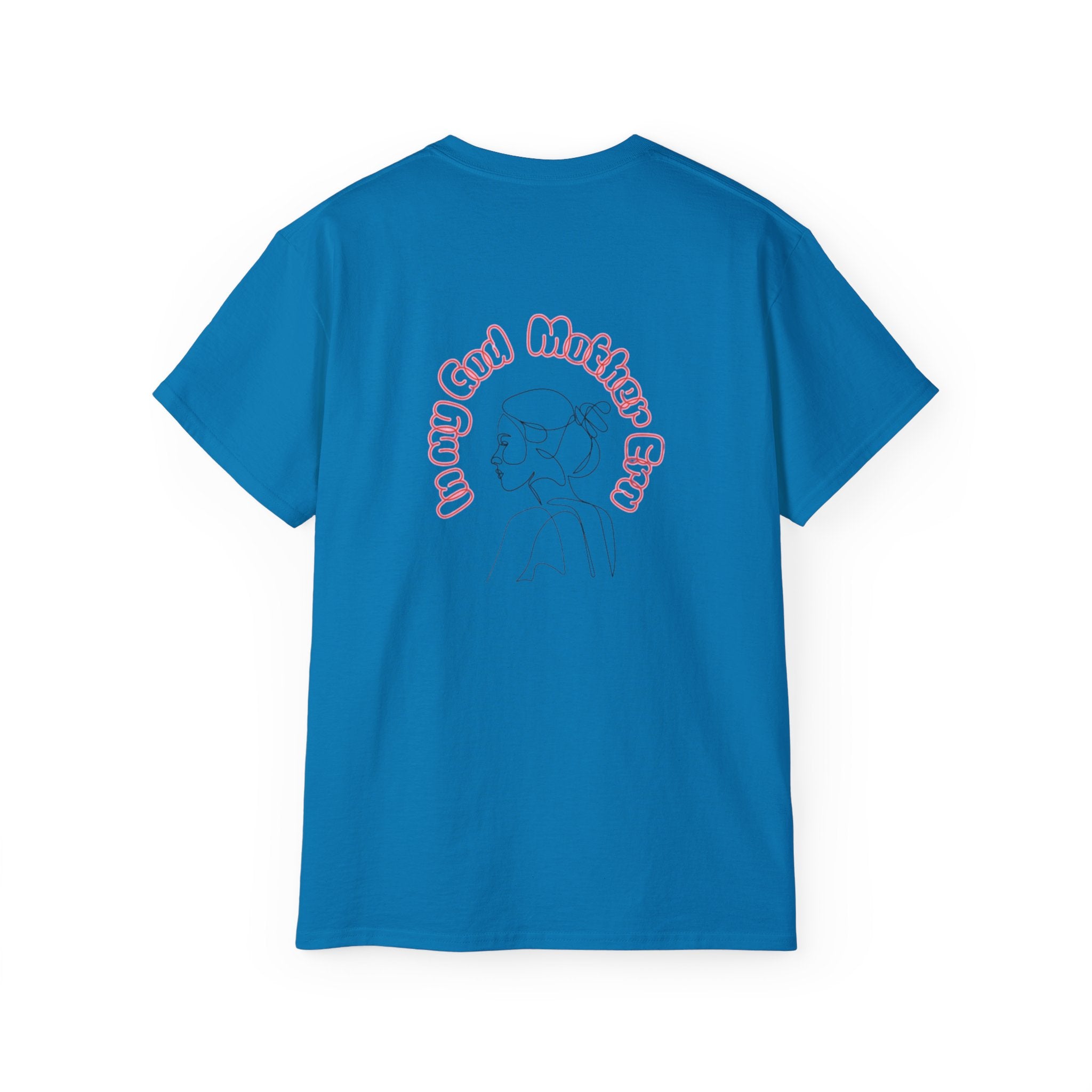 Retro Line Art 'My God Mother' Cotton Tee