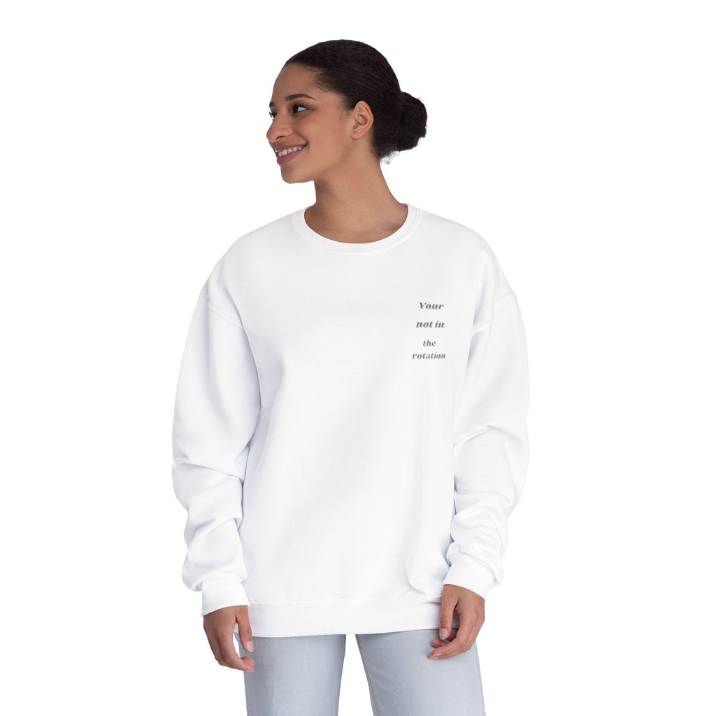 Creepy Family Portrait Sweatshirt — "You’re Not in the Rotation" Horror Crewneck