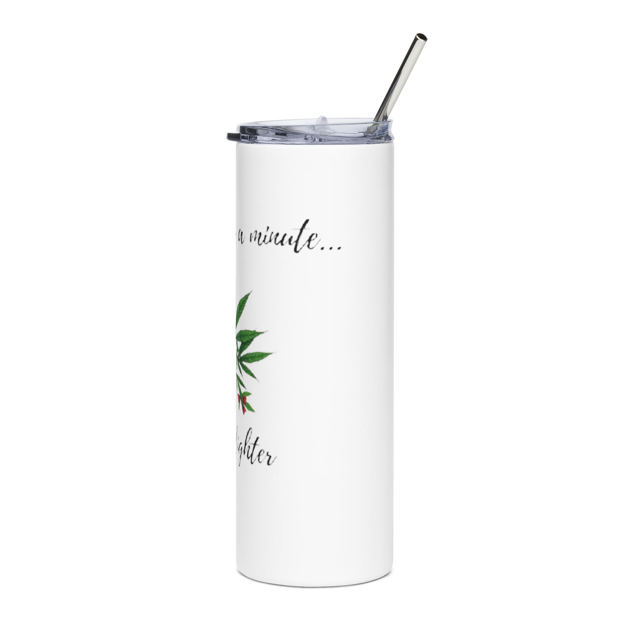 20oz Stainless Steel Tumbler – 'She Needs a Hammer and a Lighter' Cannabis Leaf Travel Cup