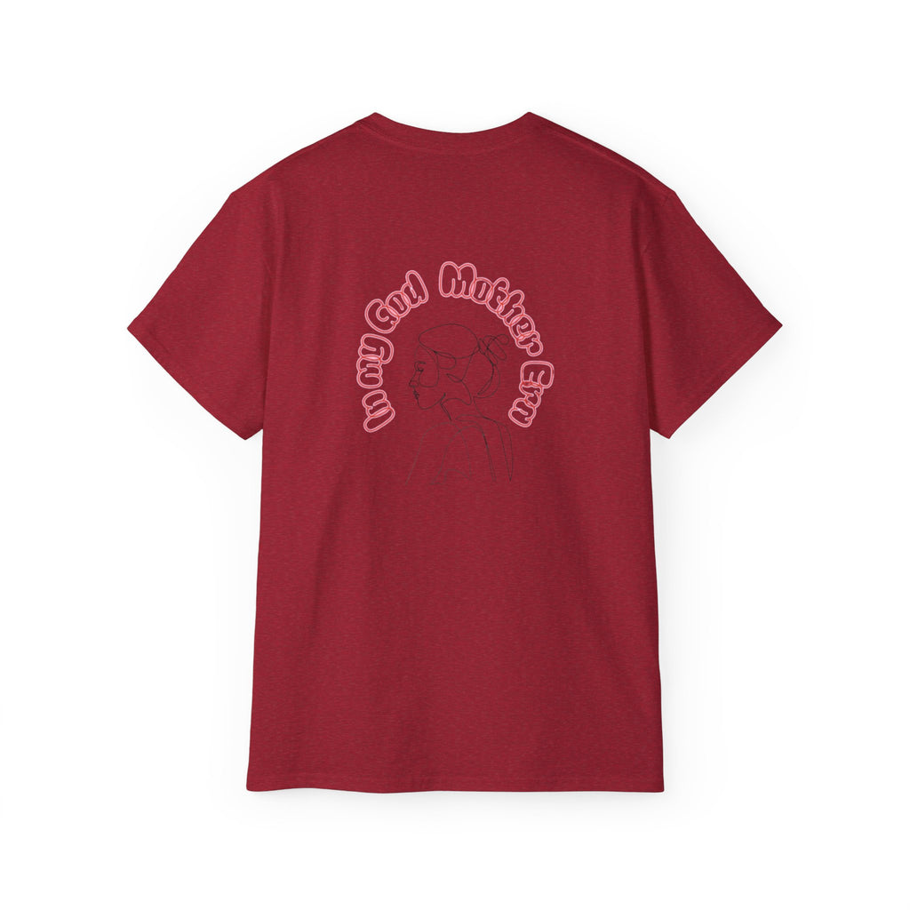 Retro Line Art 'My God Mother' Cotton Tee
