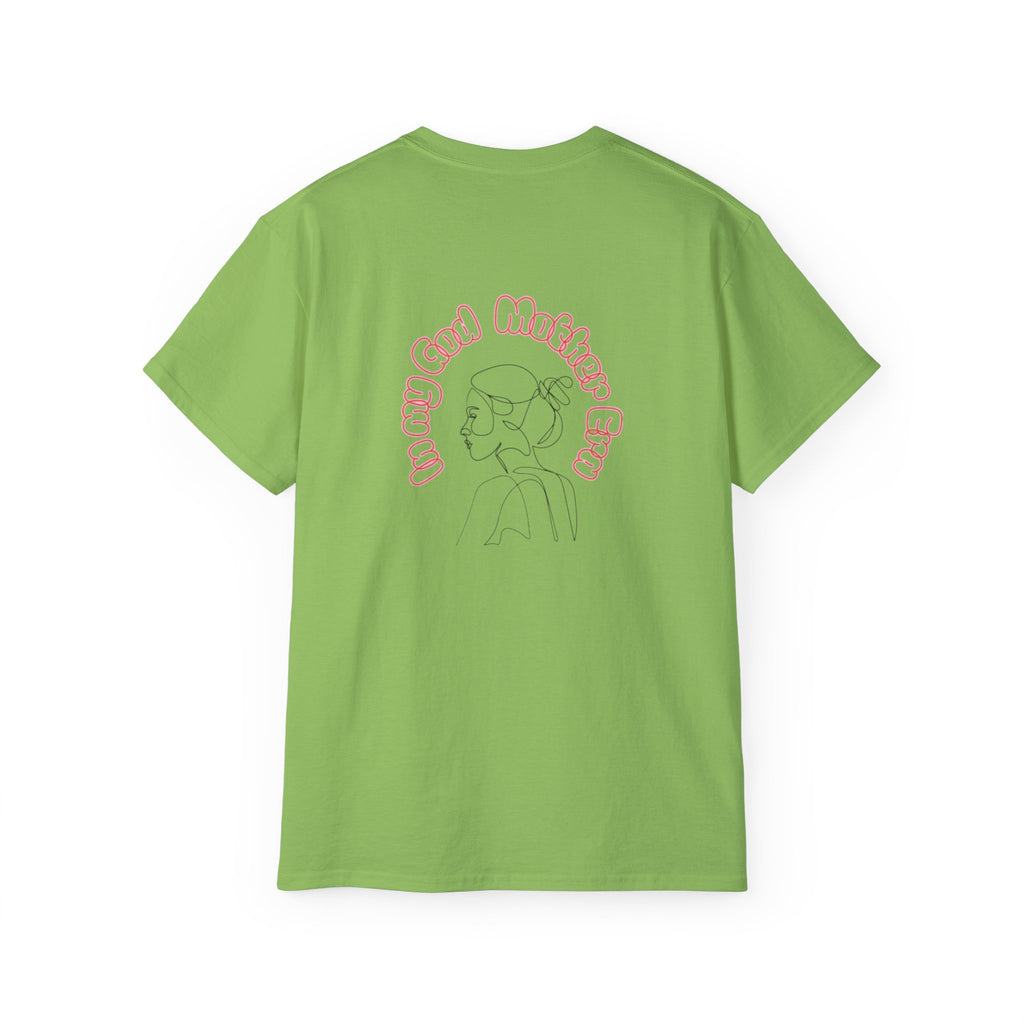 Retro Line Art 'My God Mother' Cotton Tee