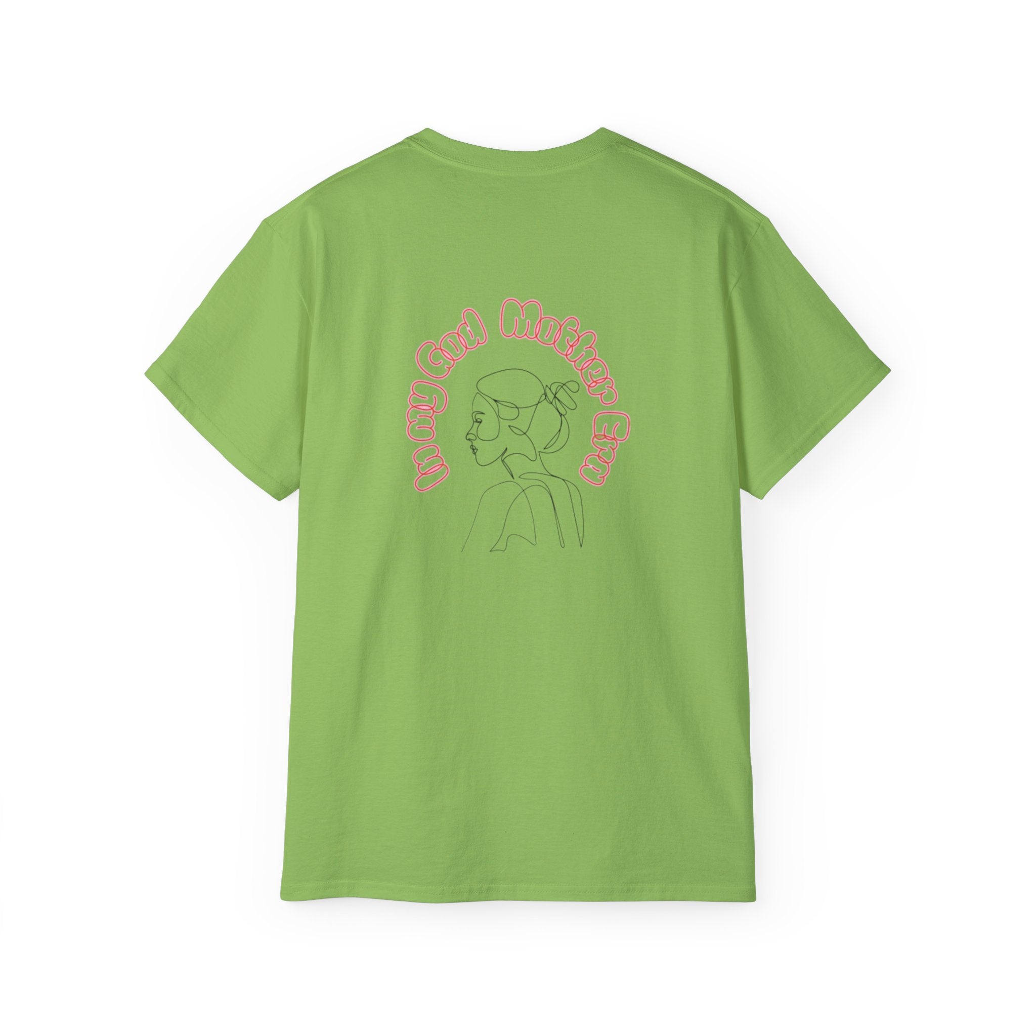 Retro Line Art 'My God Mother' Cotton Tee