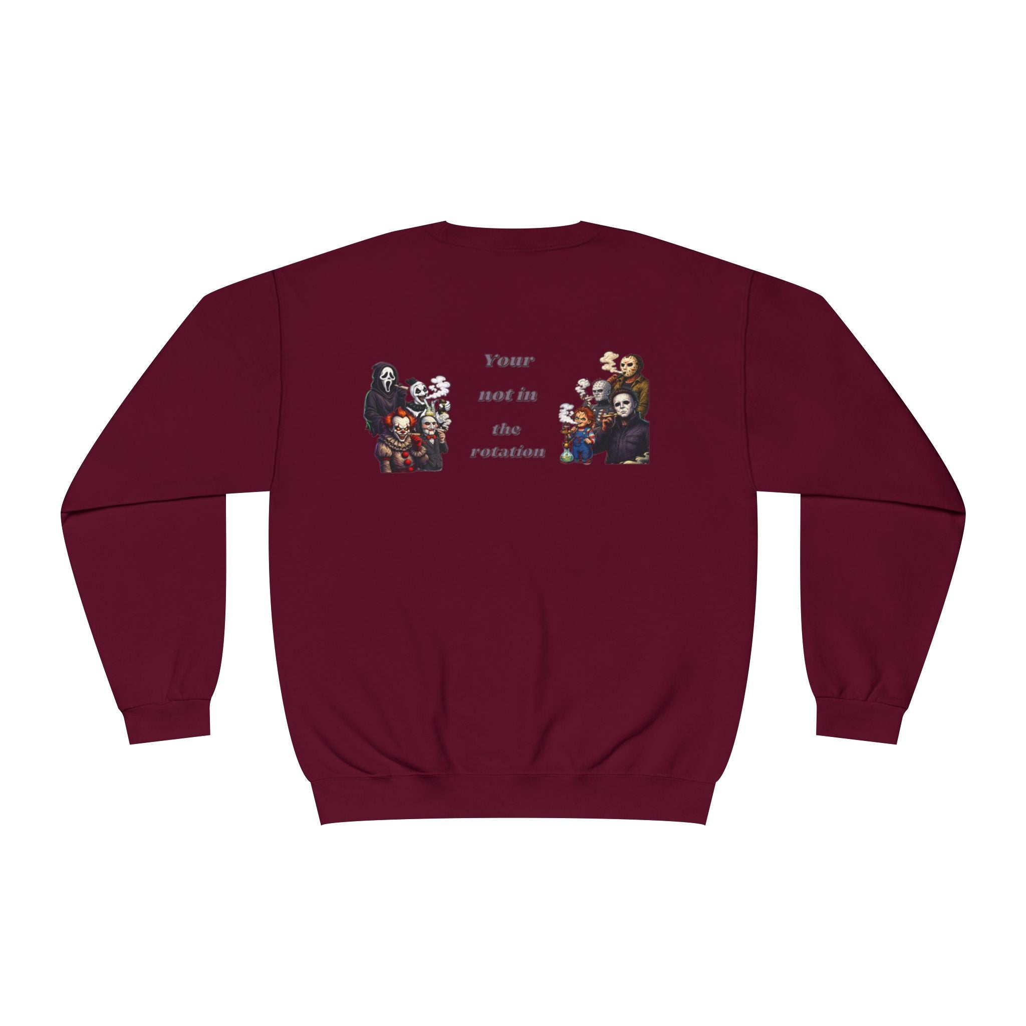 Creepy Family Portrait Sweatshirt — "You’re Not in the Rotation" Horror Crewneck