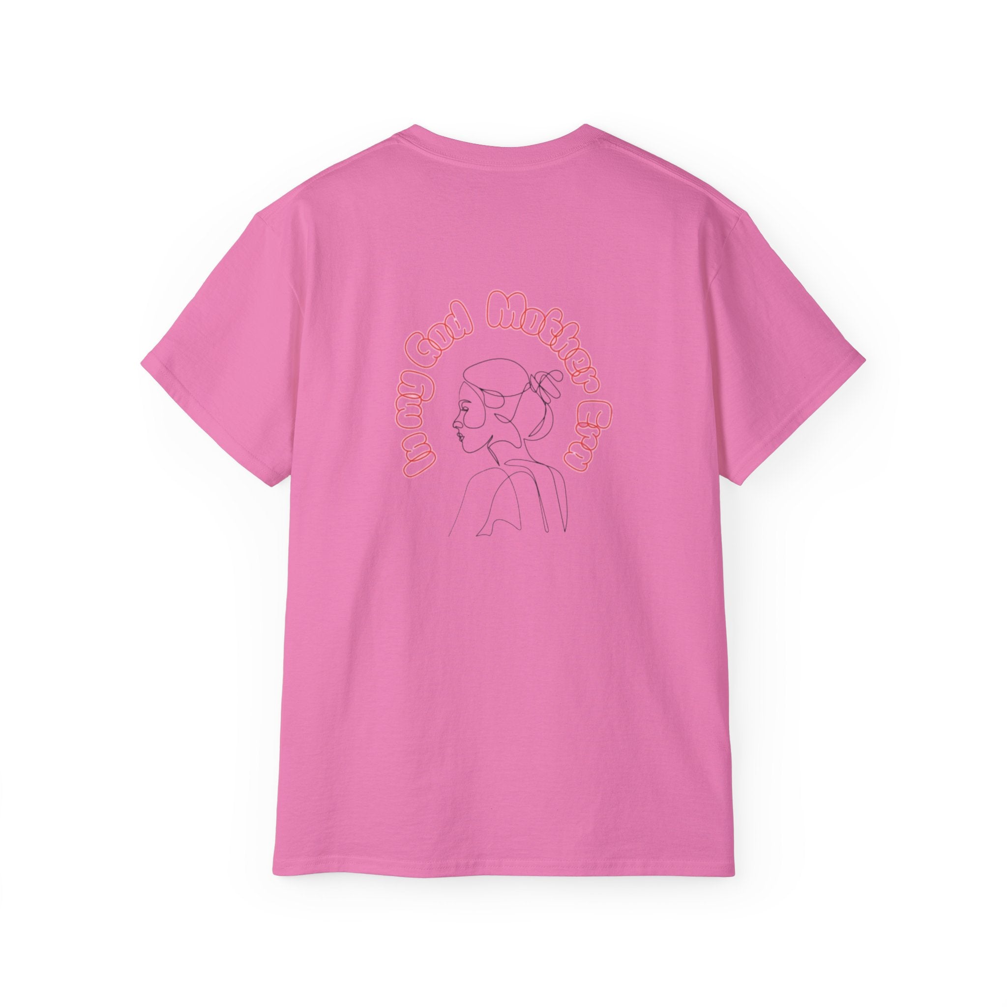 Retro Line Art 'My God Mother' Cotton Tee