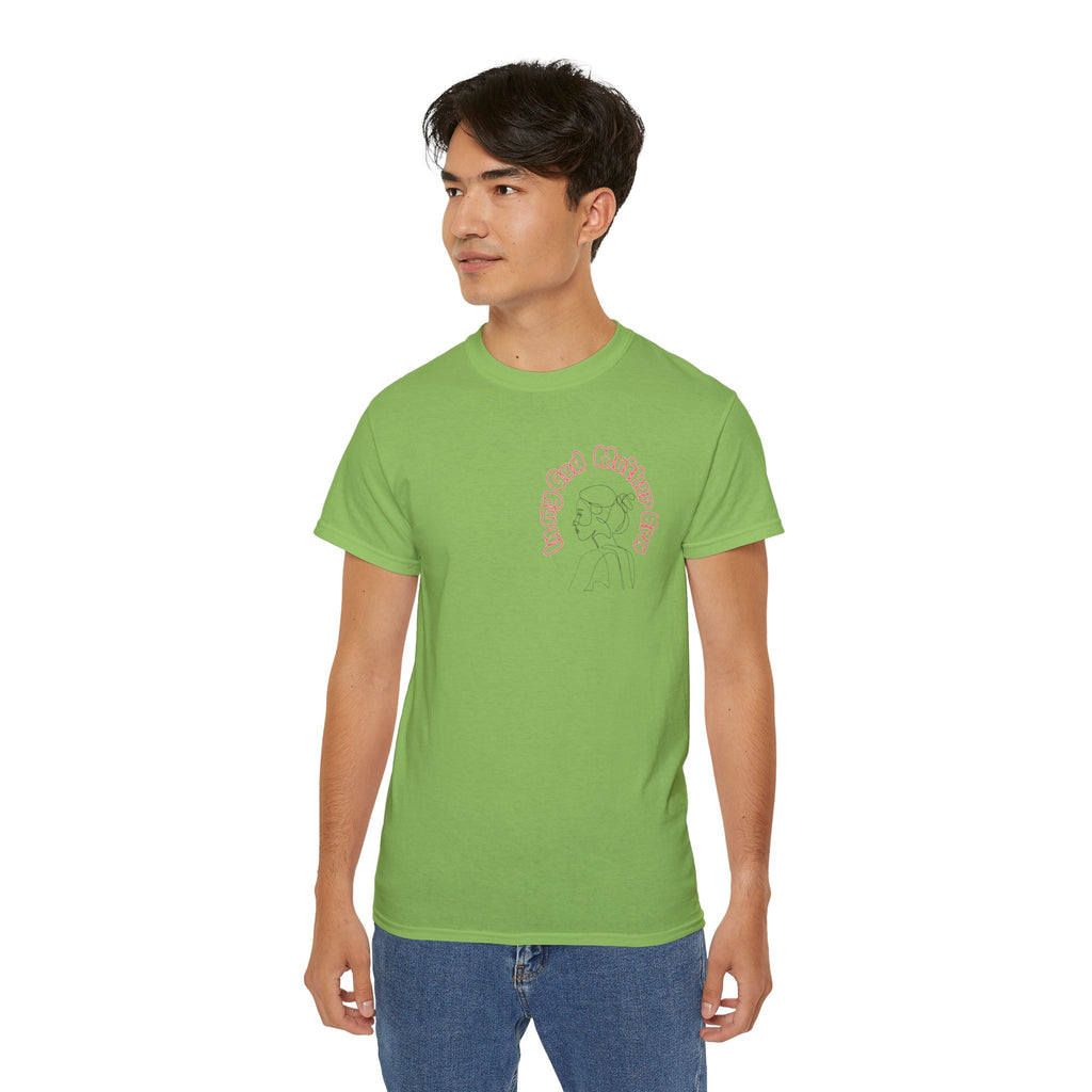 Retro Line Art 'My God Mother' Cotton Tee