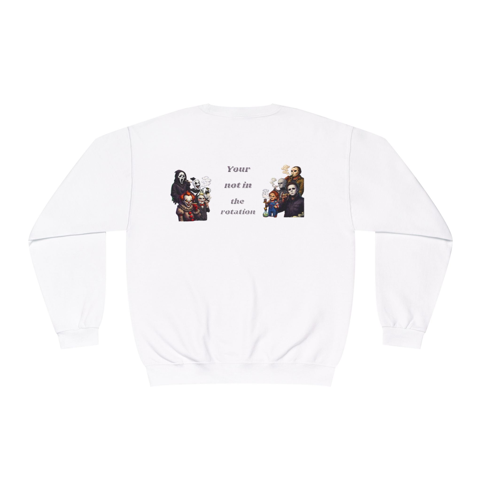 Creepy Family Portrait Sweatshirt — "You’re Not in the Rotation" Horror Crewneck