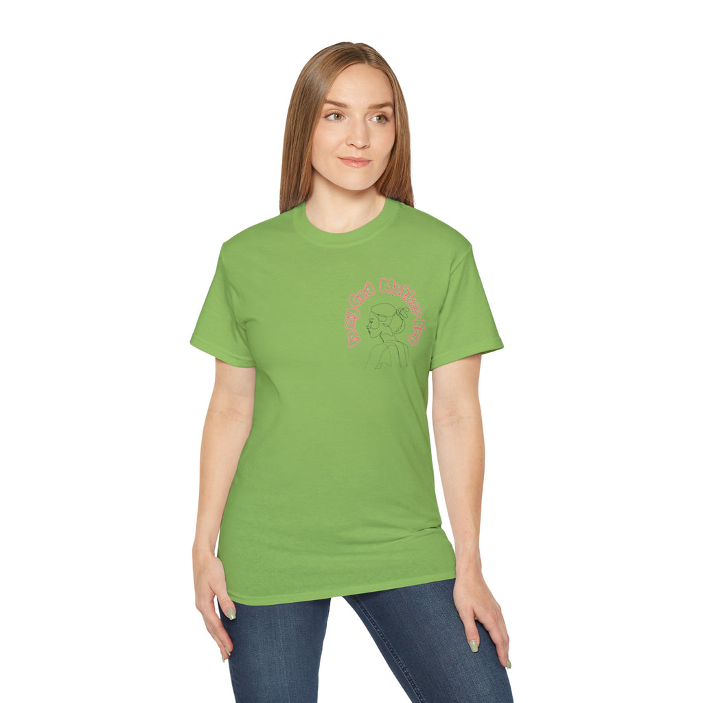 Retro Line Art 'My God Mother' Cotton Tee