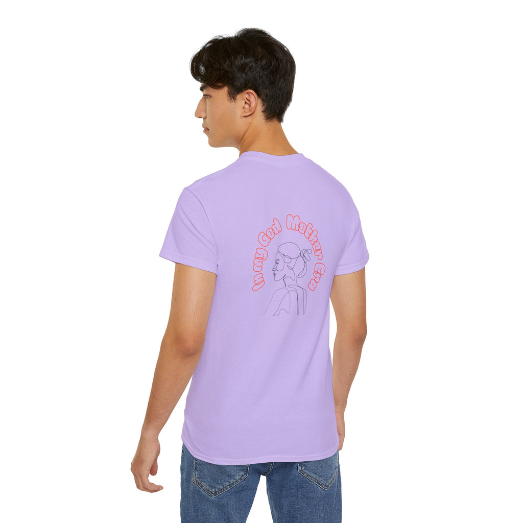 Retro Line Art 'My God Mother' Cotton Tee