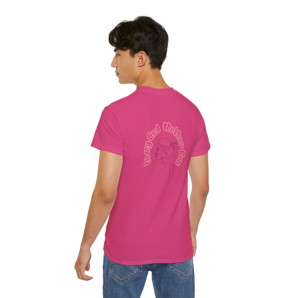 Retro Line Art 'My God Mother' Cotton Tee