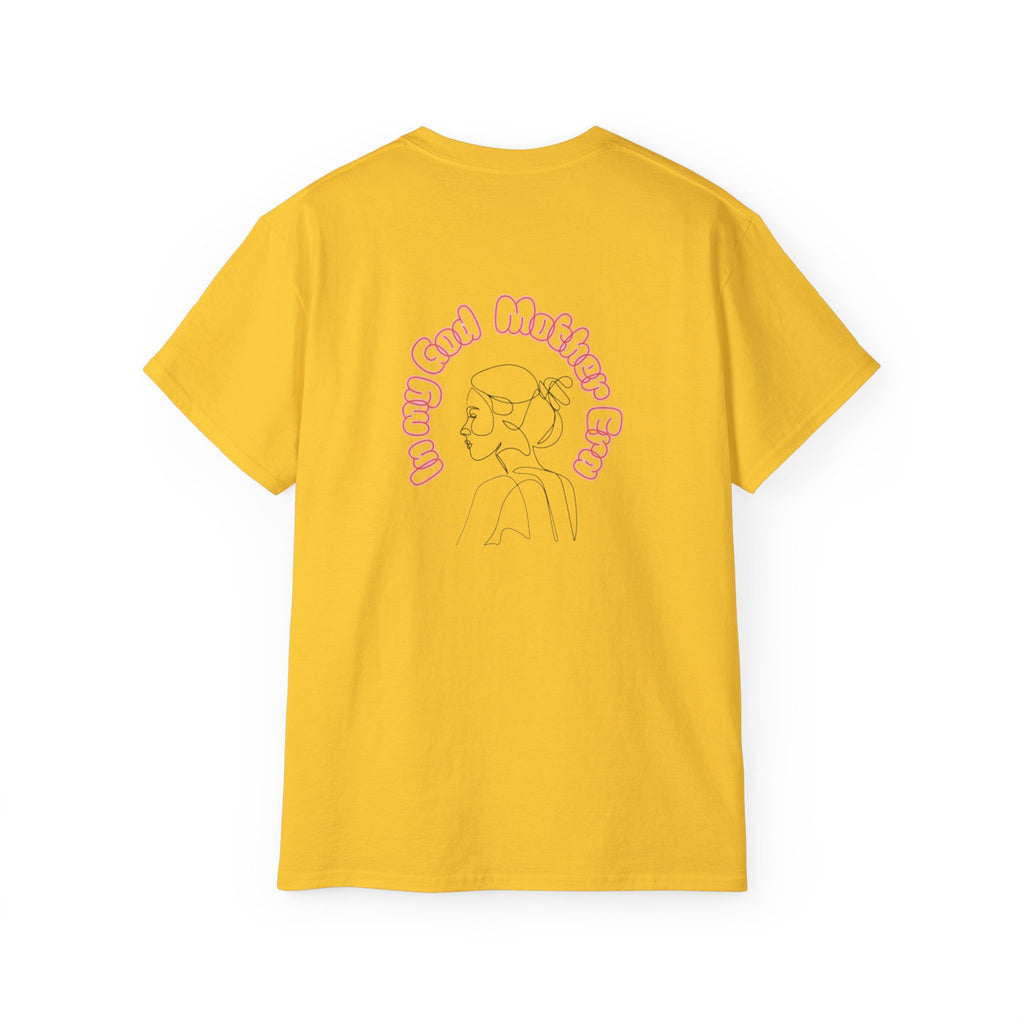 Retro Line Art 'My God Mother' Cotton Tee