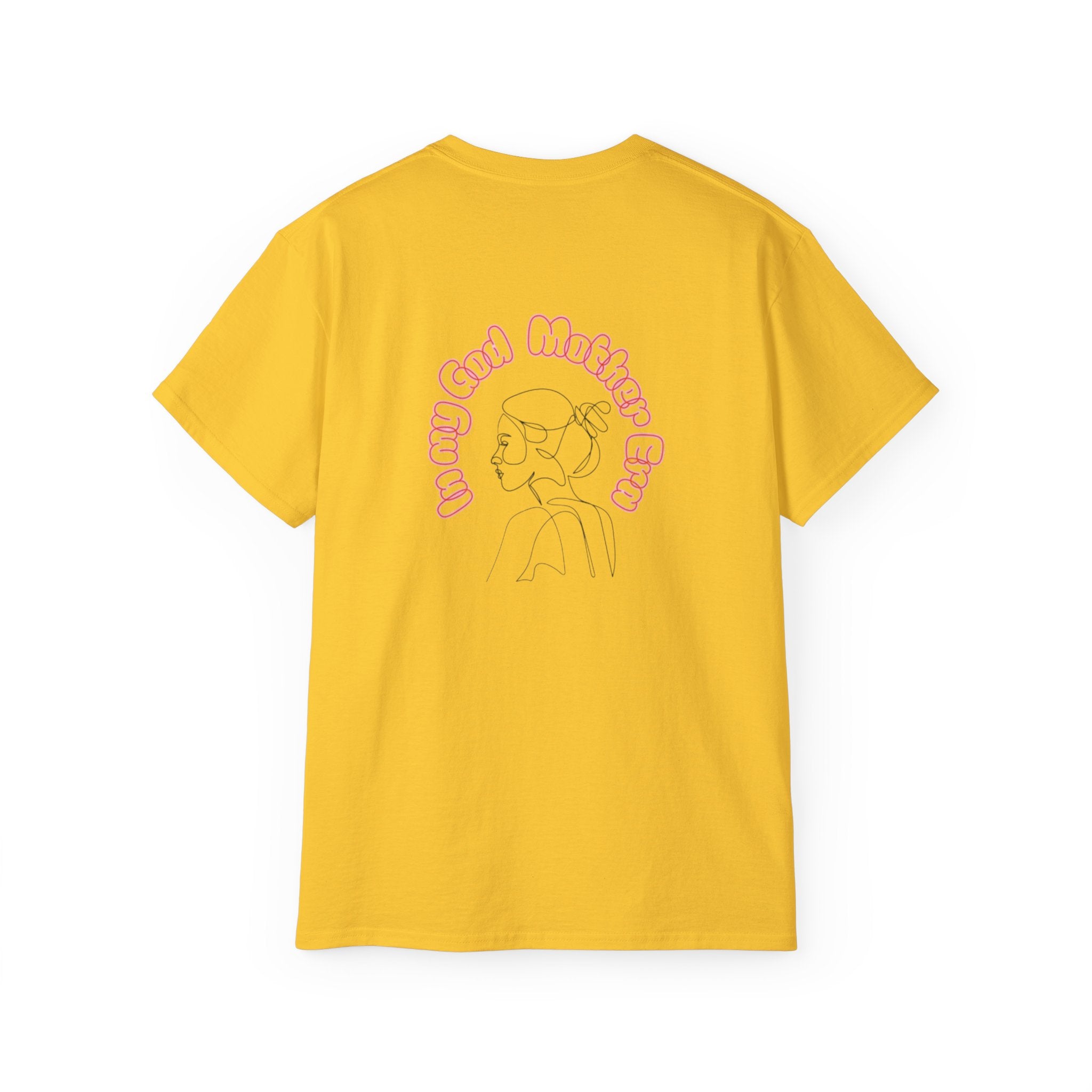 Retro Line Art 'My God Mother' Cotton Tee