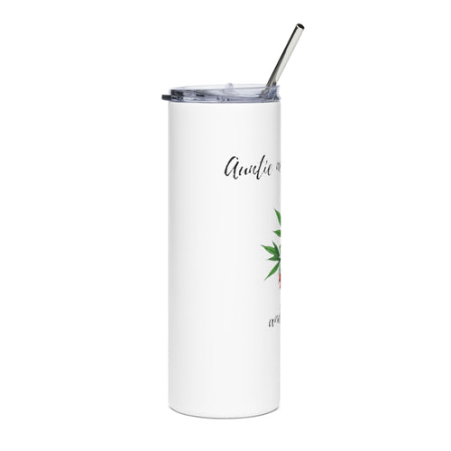 20oz Stainless Steel Tumbler – 'She Needs a Hammer and a Lighter' Cannabis Leaf Travel Cup