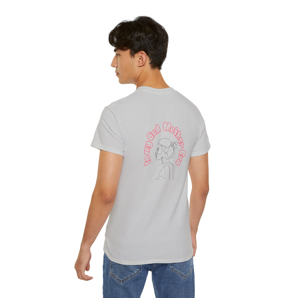 Retro Line Art 'My God Mother' Cotton Tee