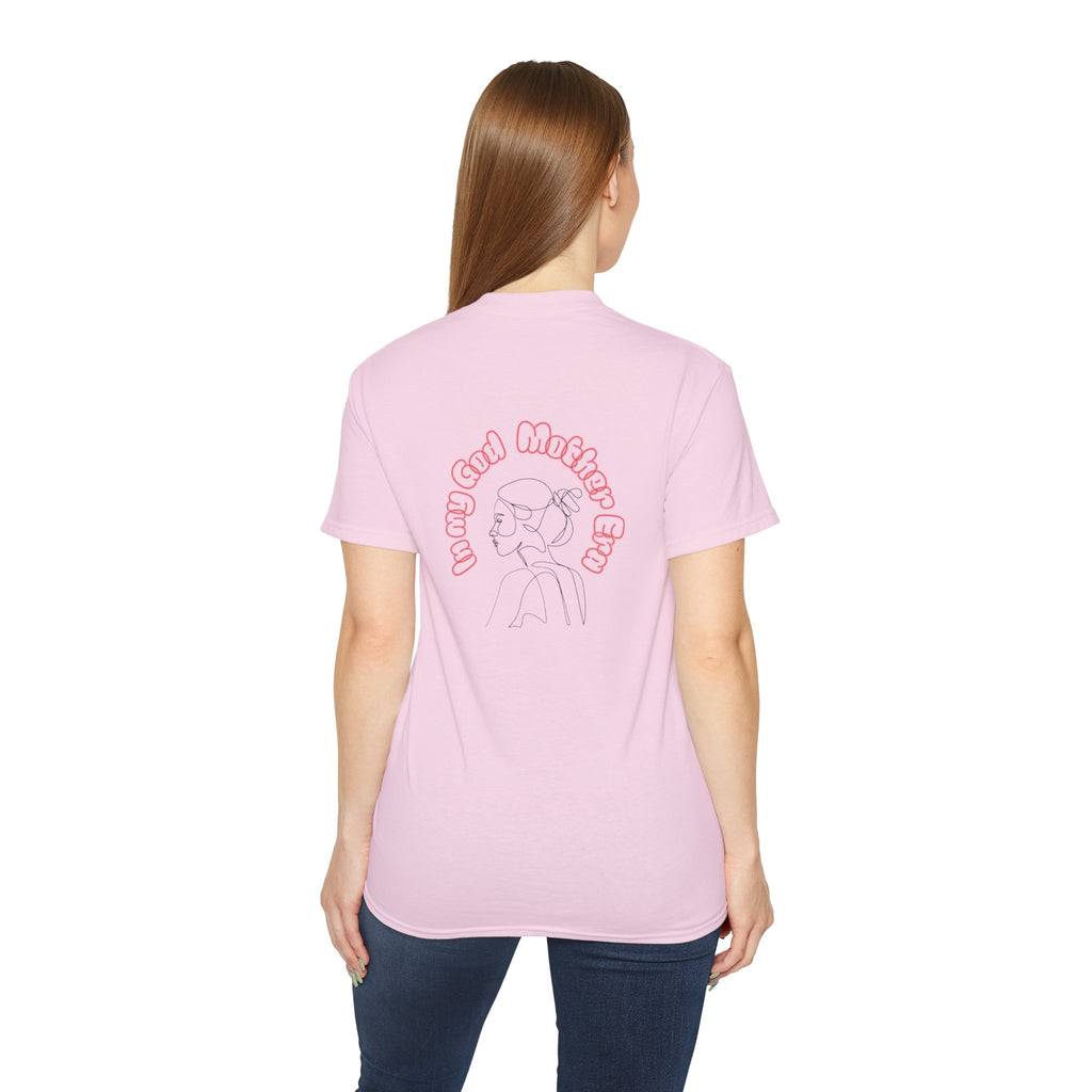 Retro Line Art 'My God Mother' Cotton Tee